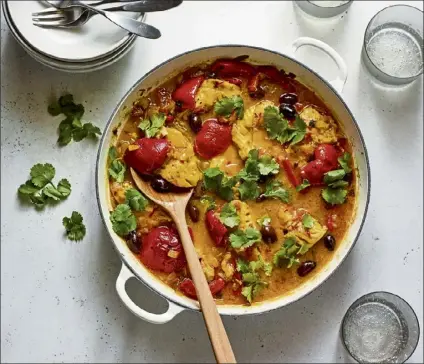  ?? The new york times ?? saffron Fish with red Peppers and Preserved Lemon