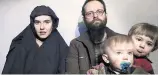  ?? Picture / AP ?? Caitlan Coleman and Joshua Boyle had their children while being held captive in Afghanista­n.