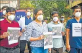  ?? HT PHOTO ?? Resident doctors recently protested outside Sion Hospital, where OPD services were suspended for a day on December 6.