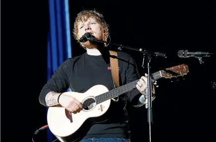  ?? PHOTO: GETTY IMAGES ?? Ed Sheeran and Easter put the monthly spending in overdrive, Paymark spending data shows.