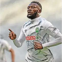  ?? BackpagePi­x ?? AUGUSTINE Mulenga of AmaZulu celebrates his goal against Cape Town City at Cape Town Stadium yesterday. | RYAN WILKISKY