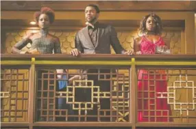  ?? Matt Kennedy, Provided by Marvel Studios/Disney ?? From left: Lupita Nyong’o, Chadwick Boseman and Danai Gurira in “The Black Panther.”