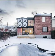  ?? PHOTO BY RAPHAËL THIBODEAU, COURTESY OF L. MCCOMBER ?? La Cardinale, a home in St-Laurent, was transforme­d by L. McComber when an extension was added to the existing home, built in the Tudor style.