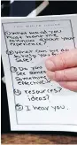  ?? CAROLYN KASTER/ASSOCIATED PRESS ?? President Donald Trump holds notes during Wednesday’s listening session at the White House.