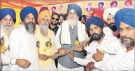  ?? HT PHOTO ?? Punjab CM Parkash Singh Badal at the Dalit Chetna Rally at Lambi in Muktsar on Tuesday.