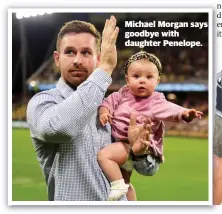  ?? ?? Michael Morgan says goodbye with daughter Penelope.