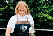  ?? ?? Nicola Finney got Collymoon Craft Gin off the ground with the help of her sons and Business Gateway