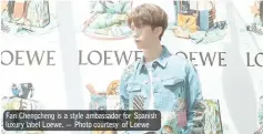  ??  ?? Fan Chengcheng is a style ambassador for Spanish luxury label Loewe. — Photo courtesy of Loewe