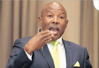  ??  ?? SARB Governor Lesetja Kganyago decided not to increase the repo rate at this meeting.