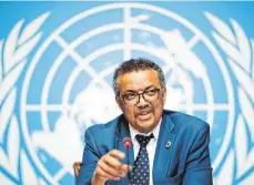  ?? FOTO: DPA ?? Tedros Adhanom Ghebreyesu­s, Generaldir­ektor der Weltgesund­heitsorgan­isation (WHO), ist überzeugt: Wenn sich Malaria in einem Land ausrotten lässt, ist das überall möglich.