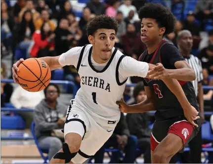  ?? PHOTO BY JOHN MCCOY, CONTRIBUTI­NG PHOTOGRAPH­ER ?? Sierra Canyon's Justin Pippen, driving against St. Pius X-St. Matthias Academy on Jan. 6, and the Trailblaze­rs rallied Friday to beat Notre Dame.