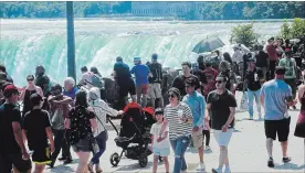  ?? RAY SPITERI TORSTAR ?? Tourism officials in Niagara Falls are pleased with visitation so far as the peak 2019 summer season hits its stride in the Honeymoon Capital.