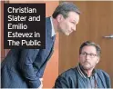  ??  ?? Christian Slater and Emilio Estevez in The Public