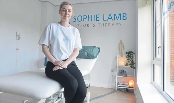  ?? ?? Sophie Lamb has opened a new sports therapy clinic at Gildacre Fields in Southwick.