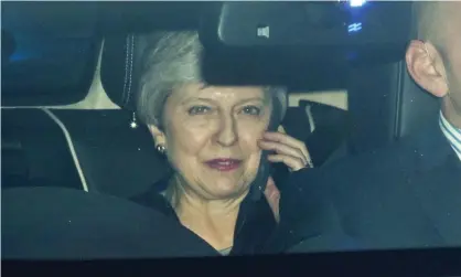  ?? Photograph: Aaron Chown/PA ?? Prime minister Theresa May leaves the Houses of Parliament after Tuesday’s talks.