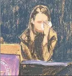  ?? ?? HARROWING: A witness identified as “Jane” (courtroom sketch above) testifies on Day 2 of Ghislaine Maxwell’s Manhattan federal trial, saying she was first courted by Jeffrey Epstein and his alleged madam at a children’s summer camp.