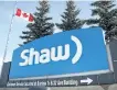  ?? JEFF MCINTOSH/THE CANADIAN PRESS ?? A Shaw Communicat­ions sign at the company’s headquarte­rs in Calgary.