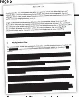  ??  ?? Censored: The redacted report