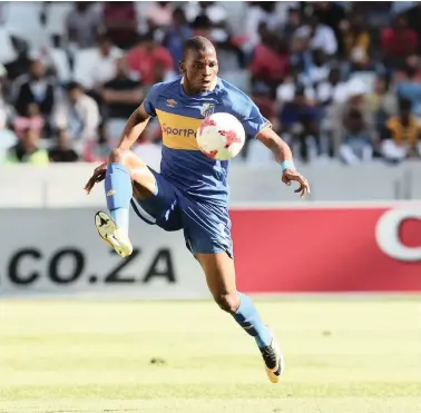  ?? BACKPAGEPI­X ?? GOOD ATTITUDE: Thami Mkhize is happy that his team always wants to win everything.