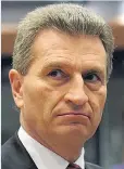  ??  ?? Oettinger... blasted former PM