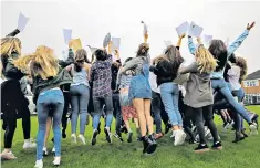  ??  ?? Making the grade: garden parties, cars and lavish holidays await on results day