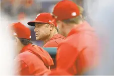  ?? PATRICK SEMANSKY/AP ?? Gabe Kapler’s future with the Phillies is currently in a holding pattern as team owner John Middleton has yet to decide the manager’s fate following another playoff-less season. Former Phillies general manager Ed Wade can relate to such a delay as someone who has been fired himself and has had to fire managers.