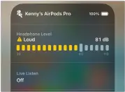  ??  ?? The Hearing button in Control Center lets you monitor the decibel levels of your AirPods.