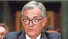  ?? JACQUELYN MARTIN/AP ?? The Federal Reserve’s first meeting under Chairman Jerome Powell’s leadership will likely end Wednesday with an announceme­nt that the Fed will resume its modest interest rate increases.