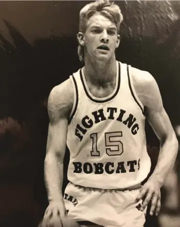  ??  ?? Hunting, fishing and basketball defined Shann Ray Ferch (playing for Montana State University), his brother and father, who coached high school basketball on the Northern Cheyenne reservatio­n.