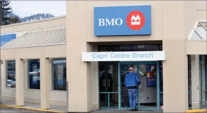  ?? GARY NYLANDER/The Okanagan Saturday ?? Bank of Montreal will close its Capri Centre branch on June 23.