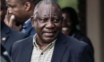  ?? Photograph: Marco Longari/AFP/Getty Images ?? Cyril Ramaphosa is accused of serious misconduct over a theft from his private game ranch of a sum reported to be between $500,000 and $5m almost three years ago.