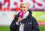  ??  ?? FACHFRAU bei Magenta TV: Anett Sattler berichtet bald wieder über die Dritte Liga