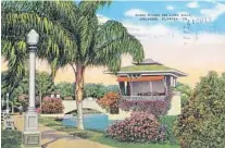  ?? ?? A June 22 program at the Winter Park Library at 7 p.m. spotlights the vanished Lake Eola bandstand (above) designed by women architects Ryan and Roberts.