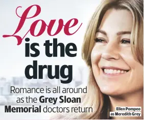  ??  ?? ELLEN POMPEO AS MEREDITH GREY