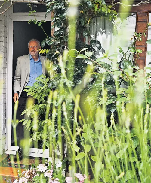  ??  ?? Labour Party leader Jeremy Corbyn leaves home yesterday for a day of division over the European Union