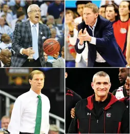 ?? (Reuters) ?? NO TEAM navigates the rigors of the NCAA Tournament and makes the Final Four without leadership from a top-notch coach. While some of the court generals of this year’s participan­ts are more heralded than others, there is no knocking the coaching...