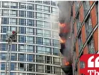  ??  ?? NEW PERIL 44 had treatment after East London tower blaze