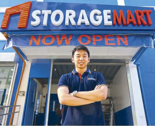  ?? Photos by WALTER BOLLOZOS ?? SM (StorageMar­t) means business: Howard Sy converted an old warehouse on Yakal street in San Antonio Village, Makati, into a handsome self-storage business in a two-level building, one of the few in Metro Manila. It is flood-free because he elevated the structure one meter above street level.