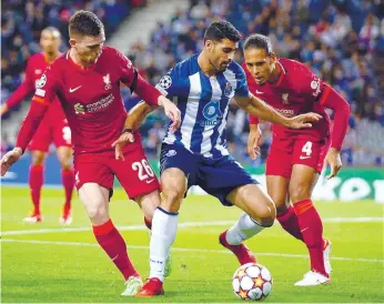  ?? ?? Taremi na receção do FC Porto ao Liverpool da fase de grupos da Champions