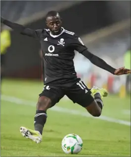  ?? Photo: The South African ?? In the mix…Namibian internatio­nal Deon Hotto in action for club Orlando Pirates.