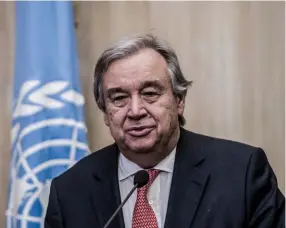  ?? KHALED DESOUKI|AFP ?? António Guterres discursou em nome da ONU na Conferênci­a de Segurança de Munique