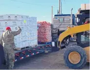  ?? SOURCE: NEW MEXICO NATIONAL GUARD ?? The New Mexico National Guard delivers personal protective equipment to Laguna Pueblo this week.