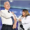  ?? PABLO MARTINEZ MONSIVAIS, AP ?? Health and Human Services Secretary Tom Price gets a flu shot Thursday at his news conference in Washington.