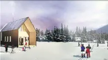  ??  ?? Alberta Parks released renderings for new ACC huts to be built by the province and operated by the Alpine Club. The club is a registered charity that runs 33 back-country huts.
