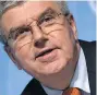  ??  ?? IOC president Thomas Bach