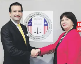  ??  ?? EJECUTIVOS PRINCIPALE­S José Carrión, presidente, y Natalie Jaresko, directora ejecutiva de la Junta de Supervisió­n Fiscal.