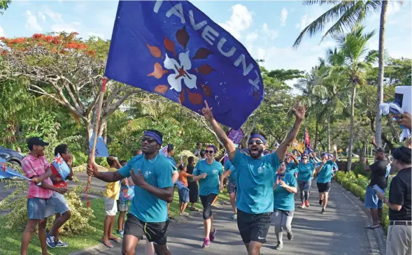  ?? Photo: Waisea Nasokia ?? Participan­ts during the Cure Kids Fiji Race to Survive 2018 at the Sofitel Fiji Resort on November 2, 2018 .