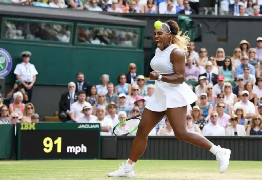  ?? Ben Stansall/ Getty Images ?? Facing Simona Halep in the Wimbledon final, Serena Williams has a chance to extend her Open Era record of 23 Grand Slam titles.