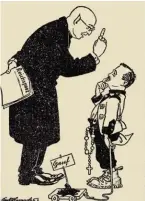  ?? BILD: SN/BÖHLAU ?? Rudolf Ramek (r.) und Ignaz Seipel in einer AZ-Karikatur 1925.