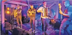  ?? ?? On stage Tumbling Souls from Isle of Lewis returned to March Into Pitlochry and gained even more fans with their country sound